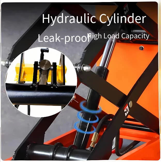 905X500mm platform electric scissor lift 0.9m mobile hydraulic lift car with battery