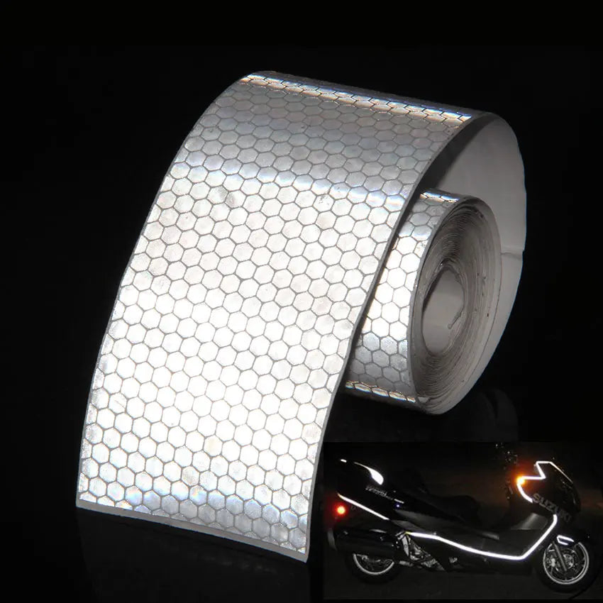 2inch Bicycle Safety Warning Conspicuity White Reflective Tape Reflective Strip Bike Stickers Adhesive Reflectors For Things 10M