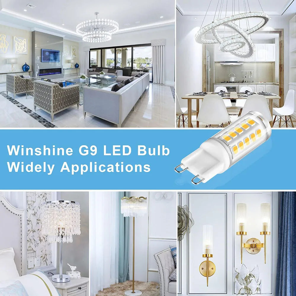 10Pcs G9 LED Lamp Brightest AC220V 230V 240V 7W Ceramic SMD 2835 LED Bulb Warm/Cool White Spotlight Replace Halogen LED Lighting