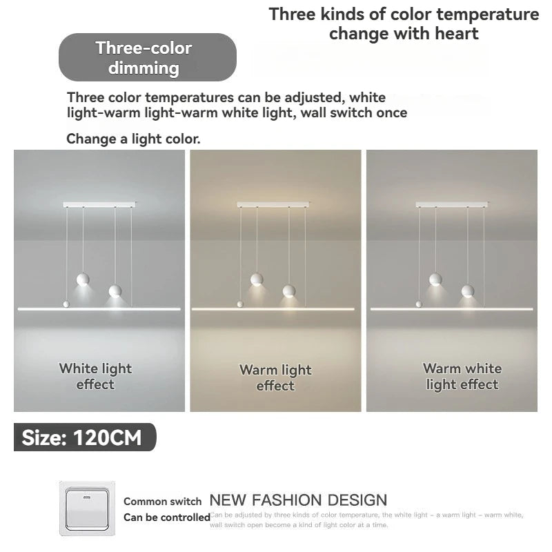 Modern Minimalist Led Pendant Light Minimalist Strip Light Home Decoration Living Room Bedroom Dining Room Light Bar Lighting