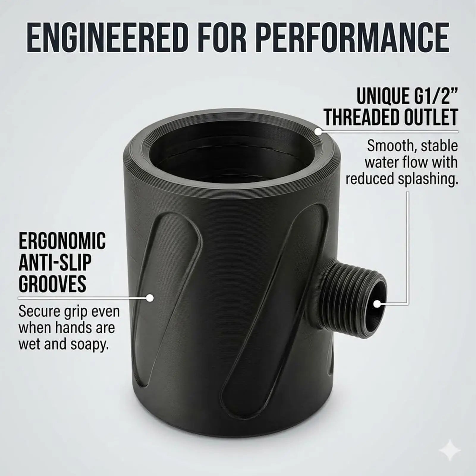 Shower Head for Men Easy Installation Anti-Rust Wide-Coverage Handheld Shower Head Massager for Apartment Hotel Adults Boyfriend