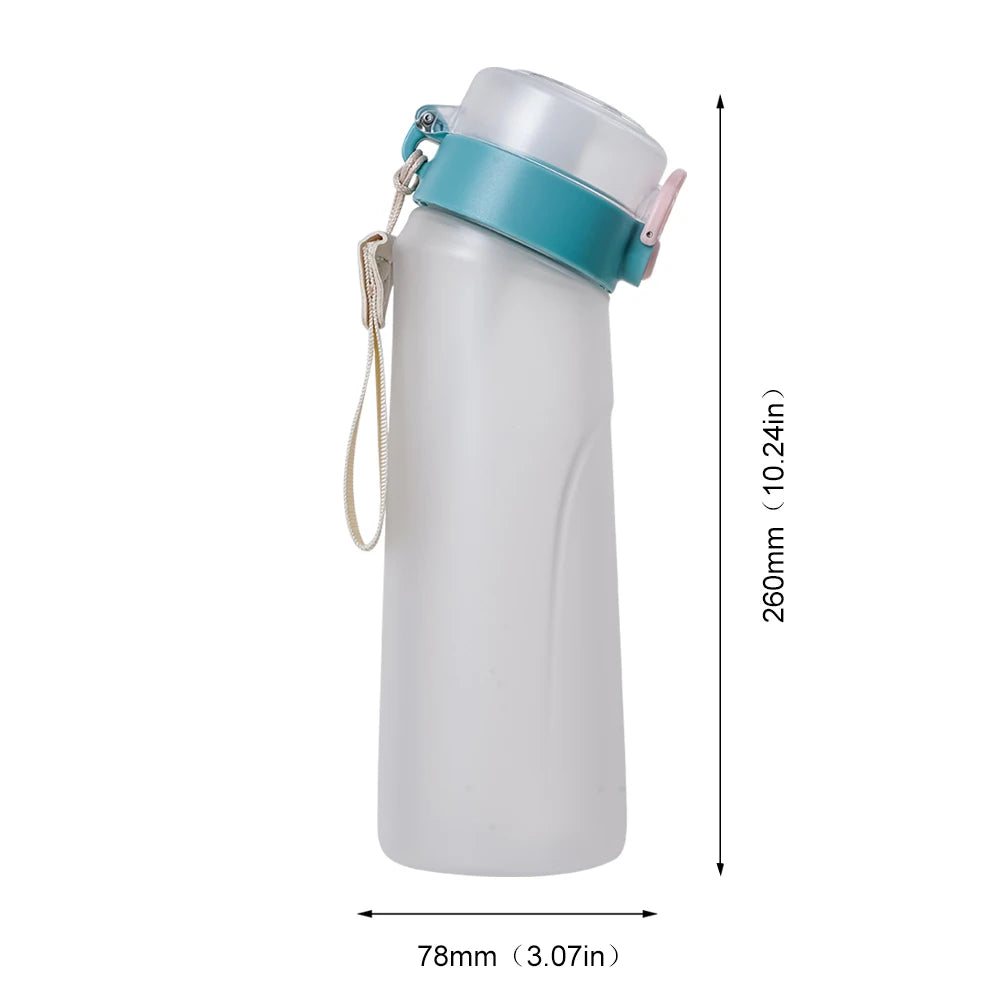 650ML Flavored Water Bottle Sports Drinking Bottle Fruit Fragrance Pods Water Cups for Outdoor Camping Gym Fitness Bottles