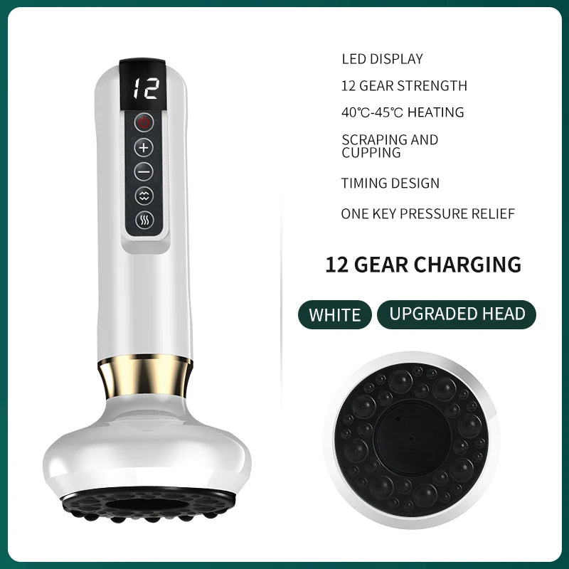 Rechargeable Magnetic Cupping Massager Handheld Cellulite Fat Suction Machine for Body Sculpting, Belly & Cellulite Massage