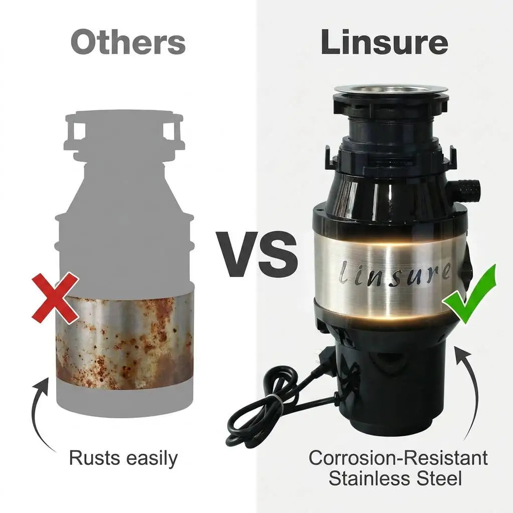 Home Machines Wireless Switch Food Waste Disposer Ultra-Quiet Kitchen Garbage Disposal Brushless Compact Waste Processor