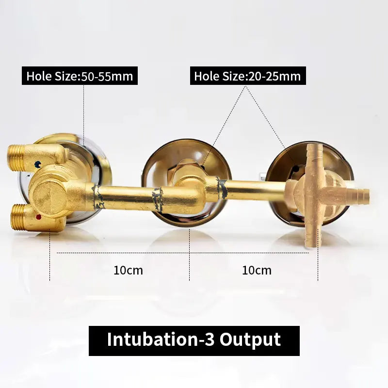 New Triple Handle Thermostatic Brass Shower Faucet Shower Room Auto Thermostatic Control Valve Mixer Tap  2/3/4/5 Way Diverter