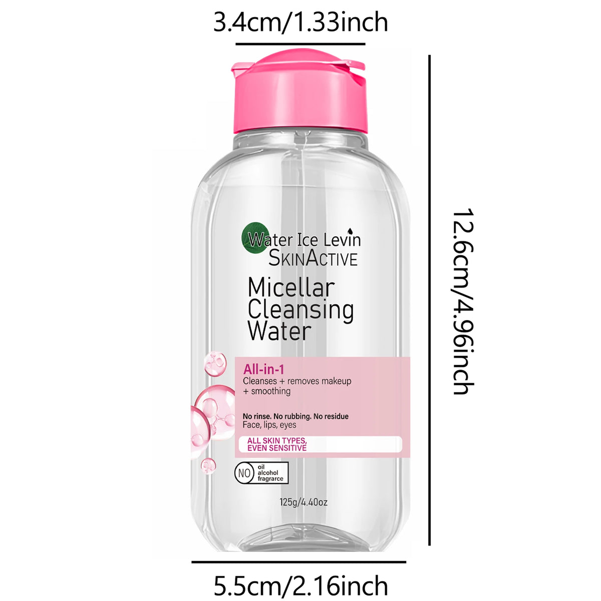 100G Clean Water, Alcohol Free essence, Mild Makeup Remover, Sensitive Skin, Face, Eyes, Lips, Deep Cleaning Facial Cleanser