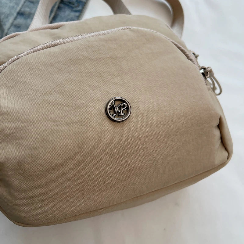 Women's Fashion Canvas Crossbody Bags Multi Pocket Small Shoulder Bag Casual Boho Handbag Lightweight Travel Purse for Daily Use