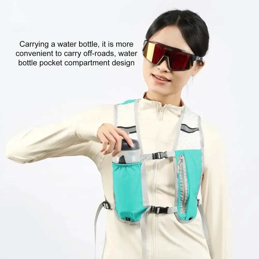 New Running Water Bottle Storage Vest Lightweight Running Vest Reflective Hydration Water Chest Pack With Phone Holder