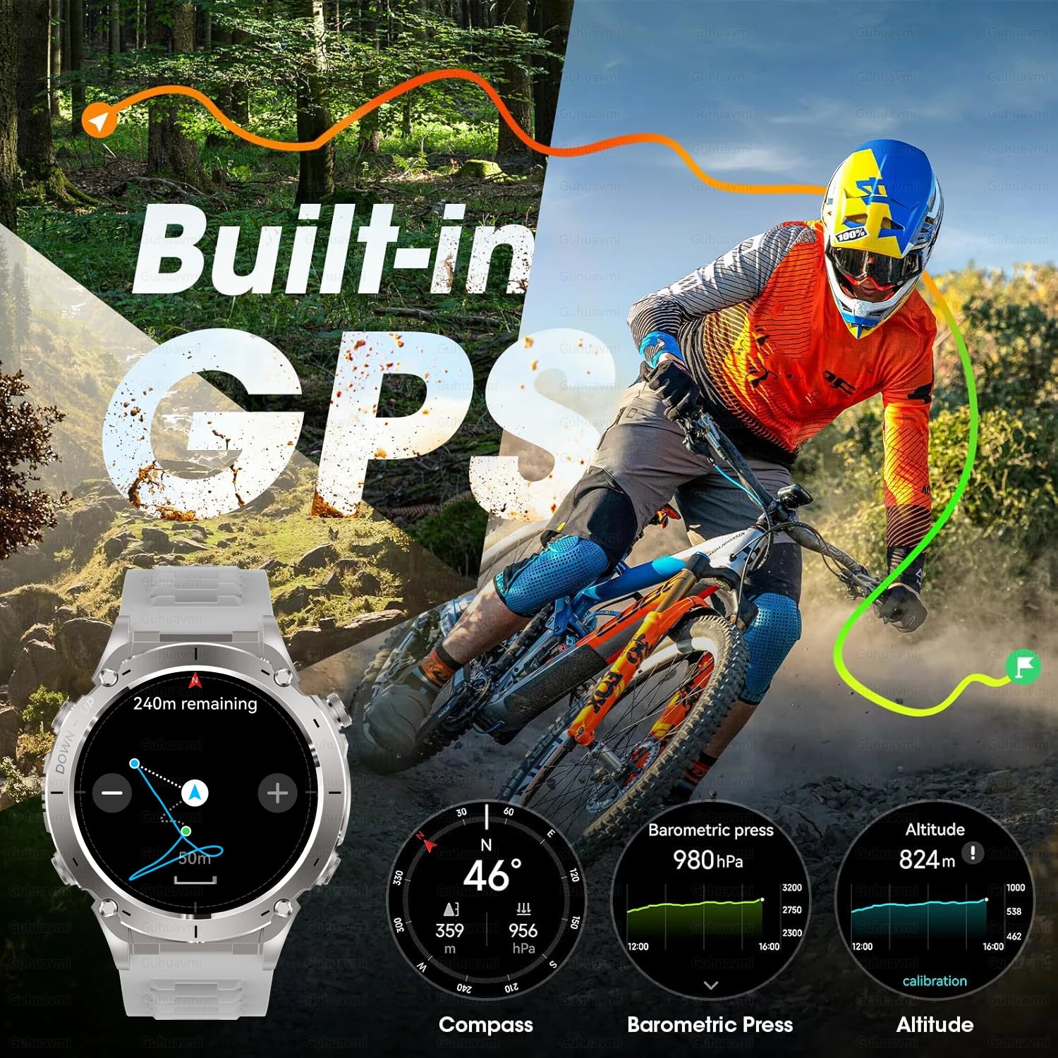 2026 New GPS Smart Watches 10 ATM Waterproof Built-in Dual-band GNSS Compass Military Sport Men SWIM Smartwatch For Android IOS