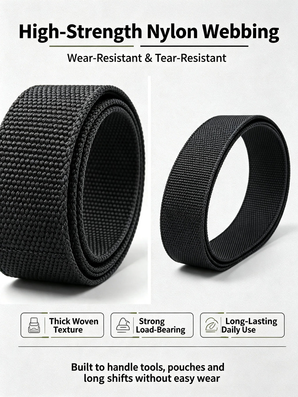 Men's Tactical Belt Versatile Durable Nylon Canvas Belt Outdoor Hunting Automatic Buckle Military Training Pants Belt for Men