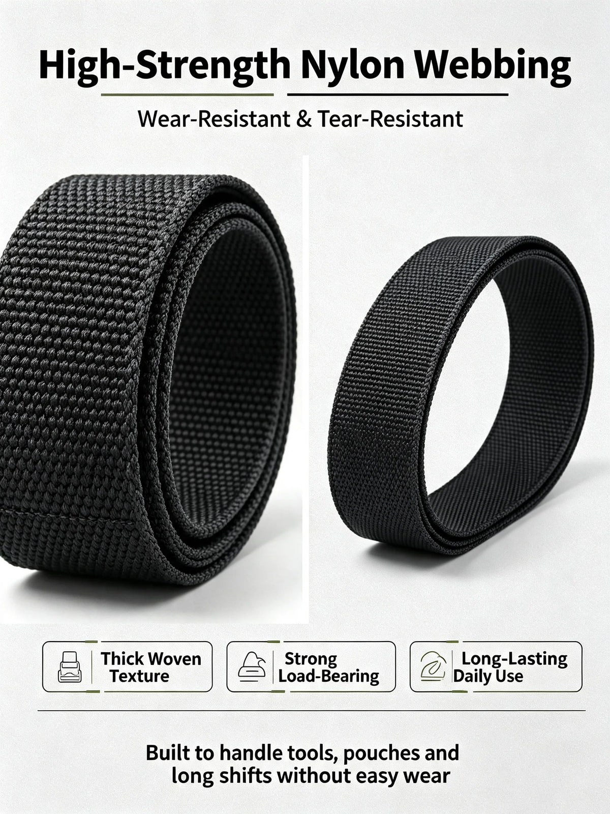 Men's Tactical Belt Versatile Durable Nylon Canvas Belt Outdoor Hunting Automatic Buckle Military Training Pants Belt for Men