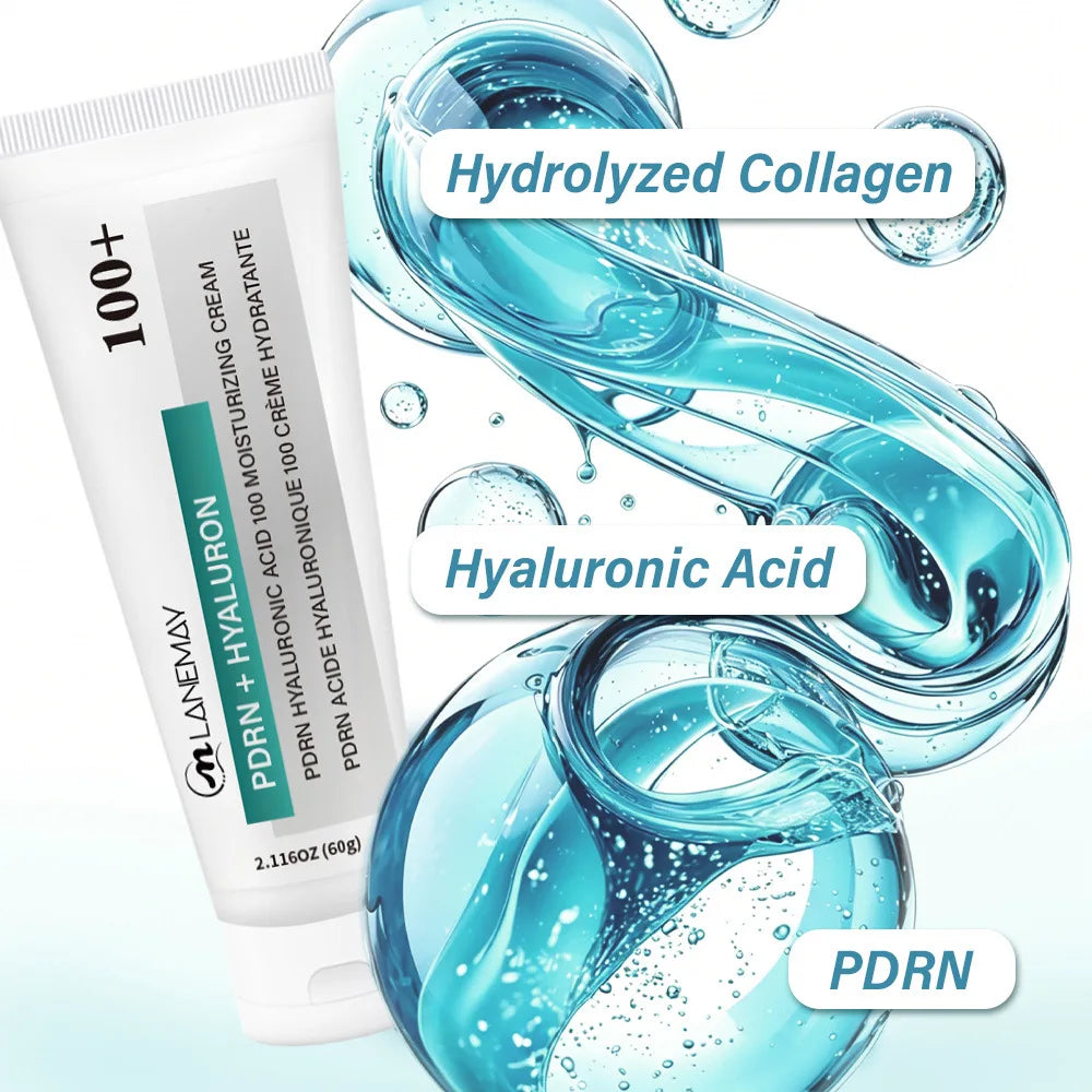 PDRN + Hyaluronic AcidMoisturizing Cream – Glow-Boosting Hydration Formula with Hydrolyzed Collagen for Deep Moisture Plumping.