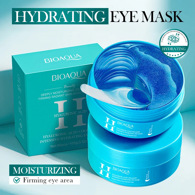 80pcs/40pair BIOAQUA Collagen Niacinamide/Retinol/Vitamin C Eye Mask Brightening Hydrating Anti Aging Under Eye Patches