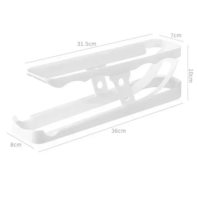Double Layers Egg Storage Box Refrigerator Automatic Rolling Slide Egg Rack Refrigerator Side Door Freshness Box Kitchen Storage