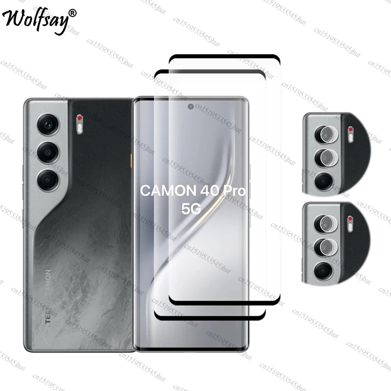 Full Cover Tempered Glass For Tecno Camon 40 Pro Screen Protector Tecno Camon 40 Pro Camera Glass For Tecno Camon 40 Pro Glass