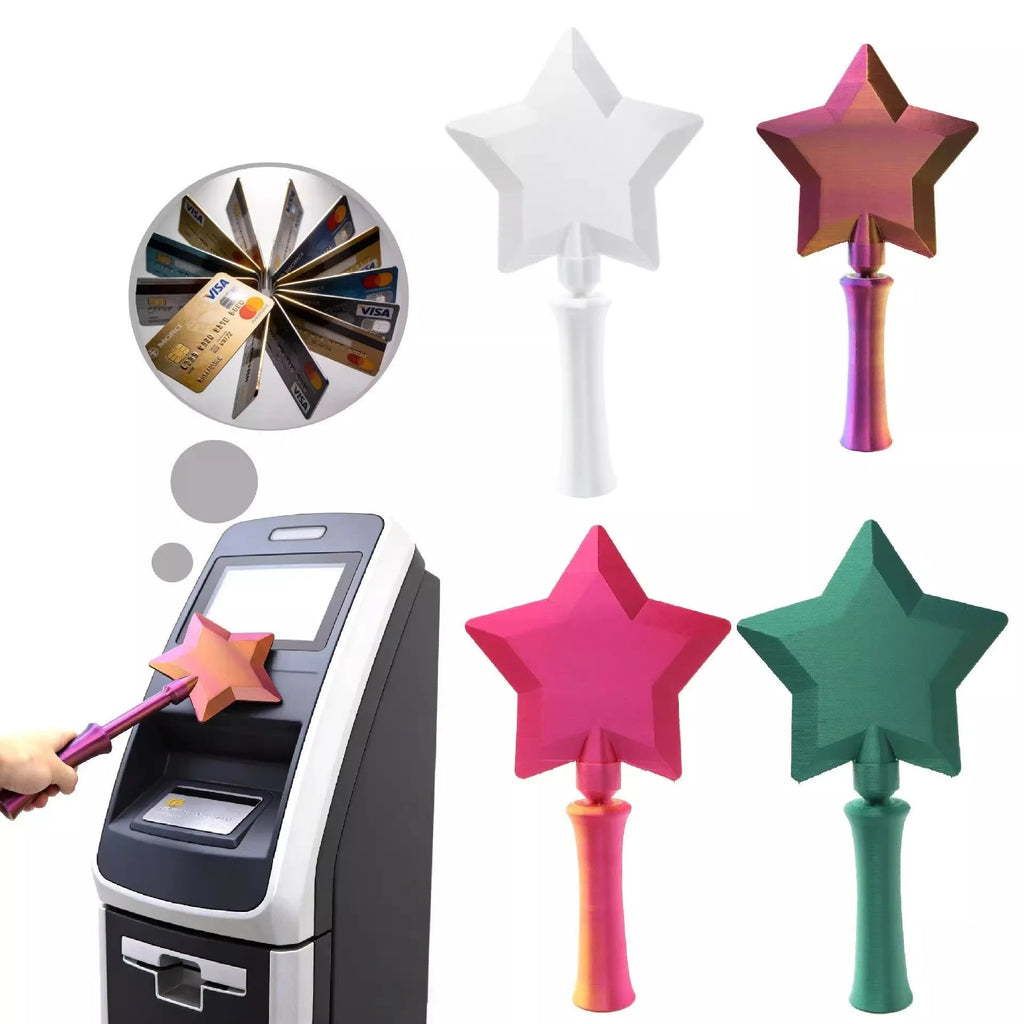 Creative 3D Printed Wand Tap To Pay Stretchable Lightweight Star Magic Wand Holder Cute Portable Contactless Payment Sleeve