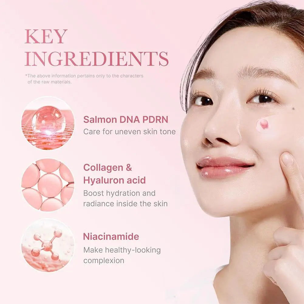 PDRN Collagen Capsule Cream with Niacinamide Rejuvenating Face Moisturizer Lightweight Plumping Cream Glow Skin Tone Skin Care
