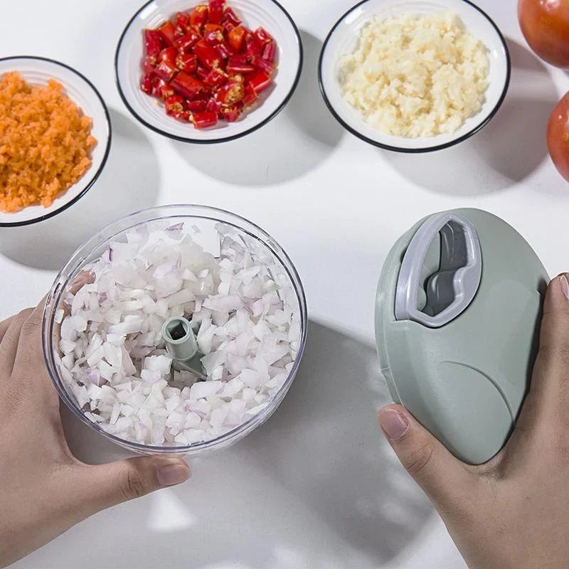 500/900ML Manual Meat Mincer Garlic Chopper Hand Pull Press Crusher Vegetable Grinder Chili Onion Cutter Kitchen Cooking Tools
