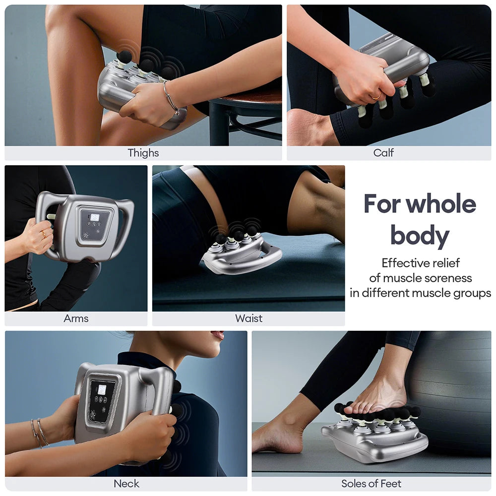 24-Head Fascia Gun 99 Levels Strength High-Frequency Vibration Body Massage Gun Back and Waist Massager Neck Shoulder masajeador