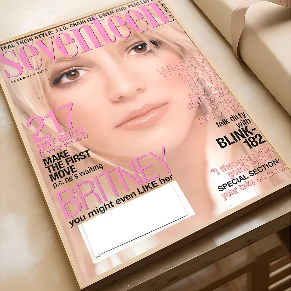 Retro Singer B-Britney S-Spears Wall Art Poster and Prints Canvas Painting Pictures Coffee House Bar Bedroom Office Home Decor