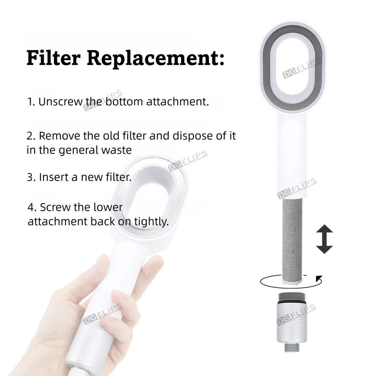High Pressure Filter Shower Head Nozzle Impurities Beauty Purification Bathroom Showerhead Accessories Universal Water Saving