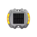 Smart Solar Road Studs with Motion Sensor - 6 LED Auto-Dimming Warning Lights IP68 Waterproof for Driveways/Parking Lots