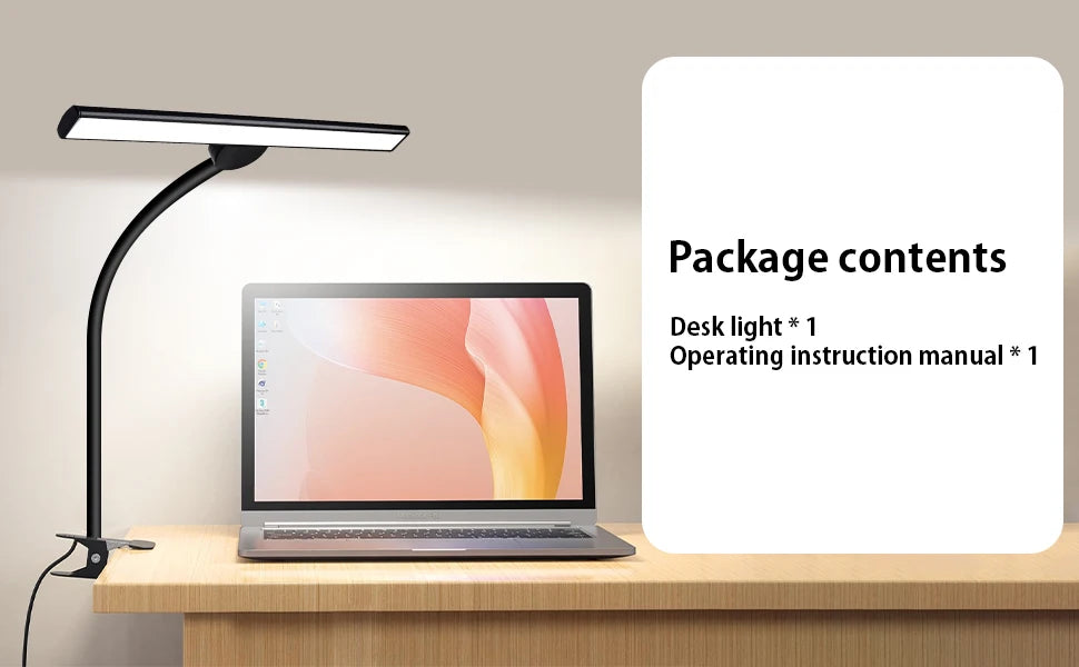 Desk Lamp LED Dimmable 10W 40CM Desk Lamp Clampable Eye Protection  Clamp Light 3 Colour Temperature10 Brightness