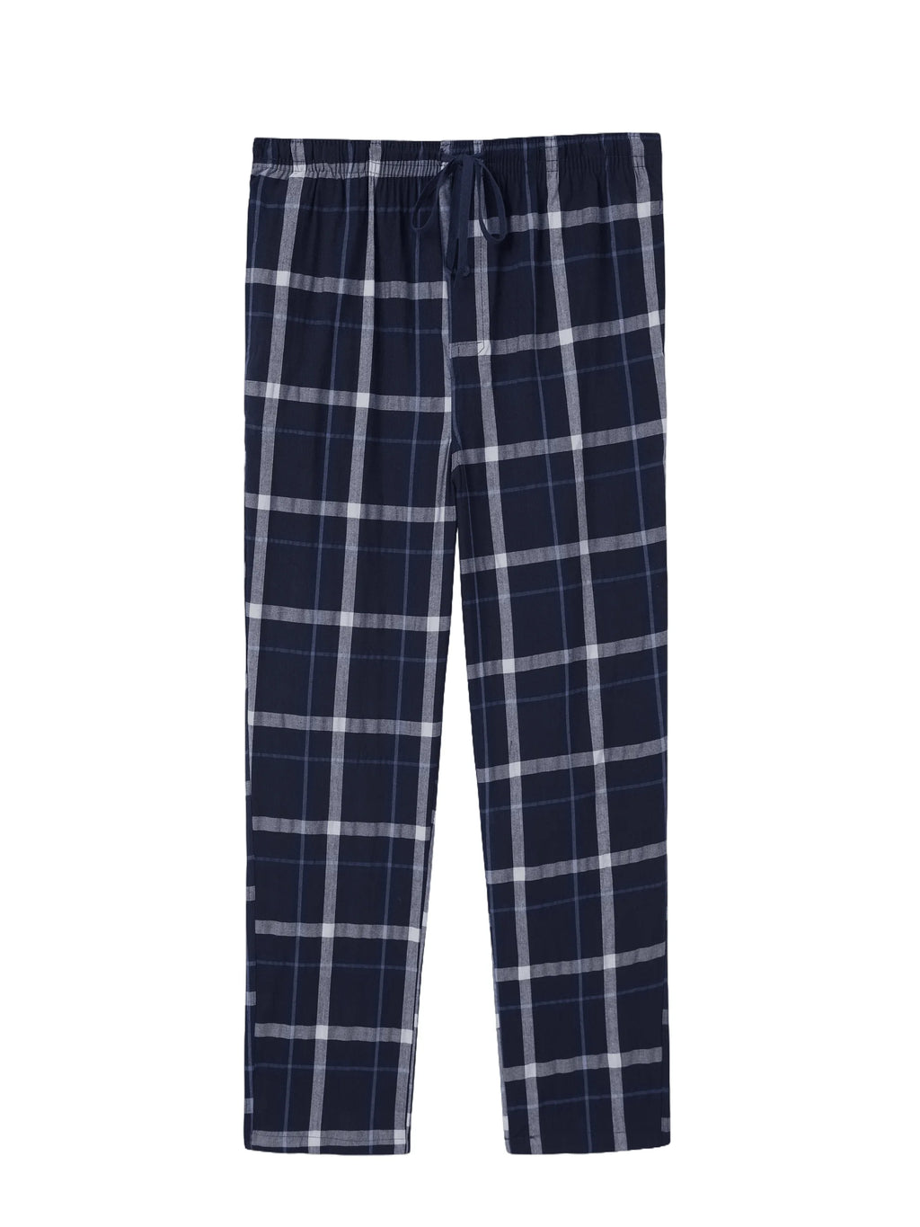 Men's Pajama Pants Autumn New Checked Cotton Thin Soft Comfortable Elastic Waistband with Pockets Home Lounge Pants