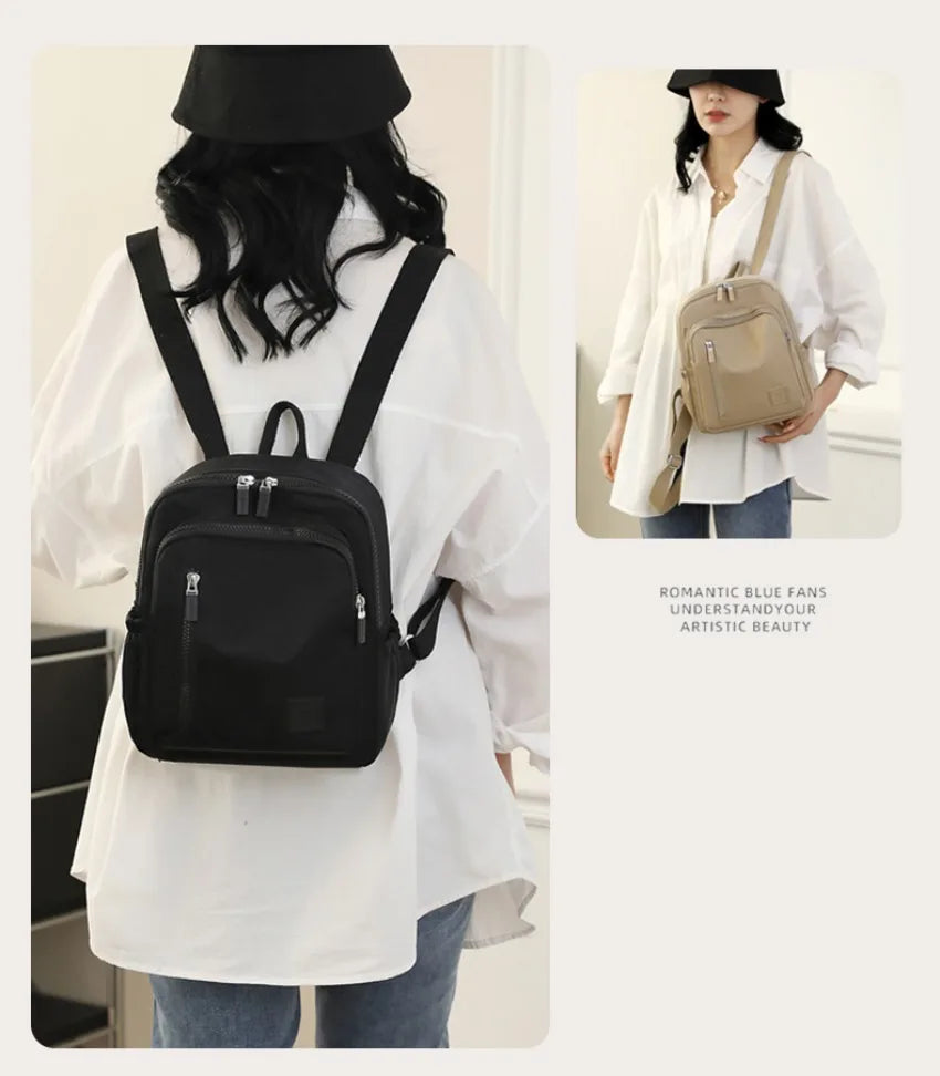 Waterproof Backpack for Women Travel One Shoulder Bag Designer Casual Backpack Lightweight Small Soft Anti Theft Sac Luxe Femme
