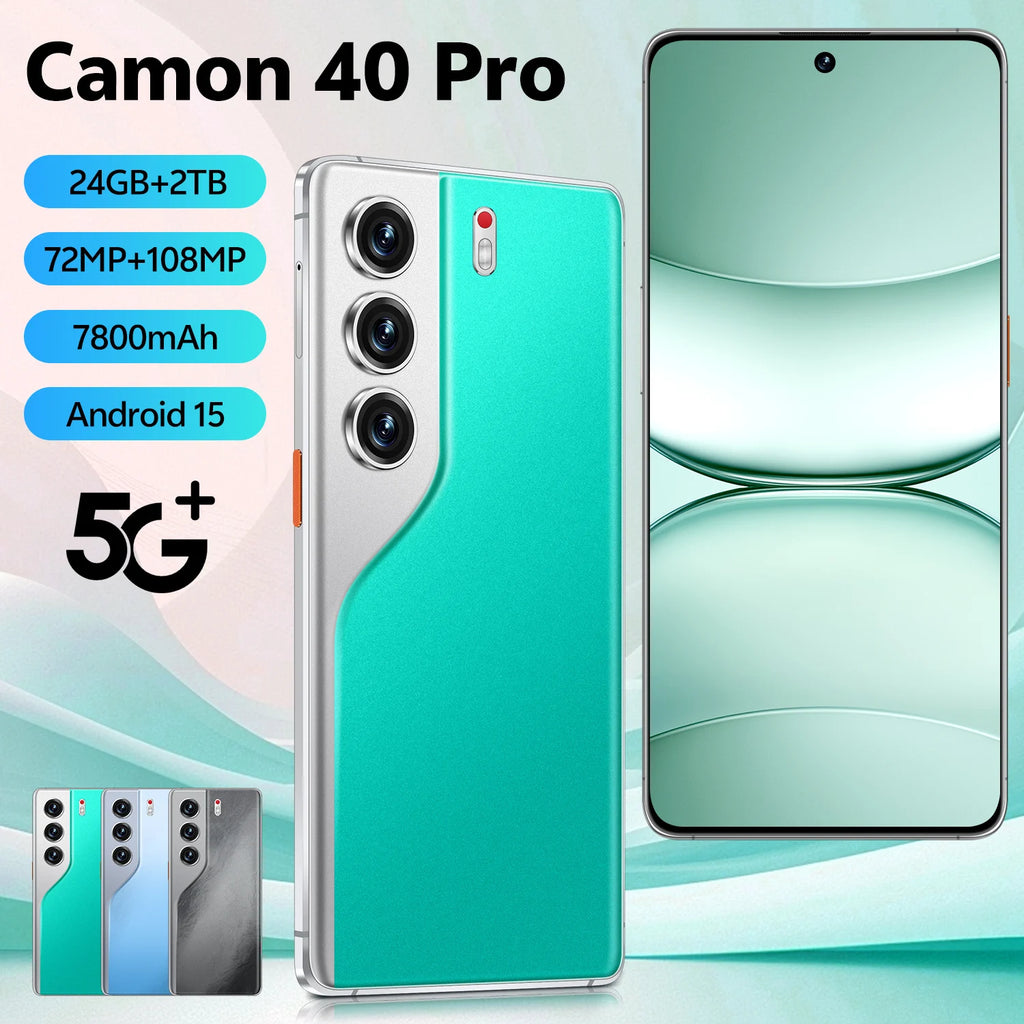 2026 Global Version Camon 40 Pro 4G 5G Dual Card Dual Standby System Original Intelligent 7.3inch 8000mAh Battery