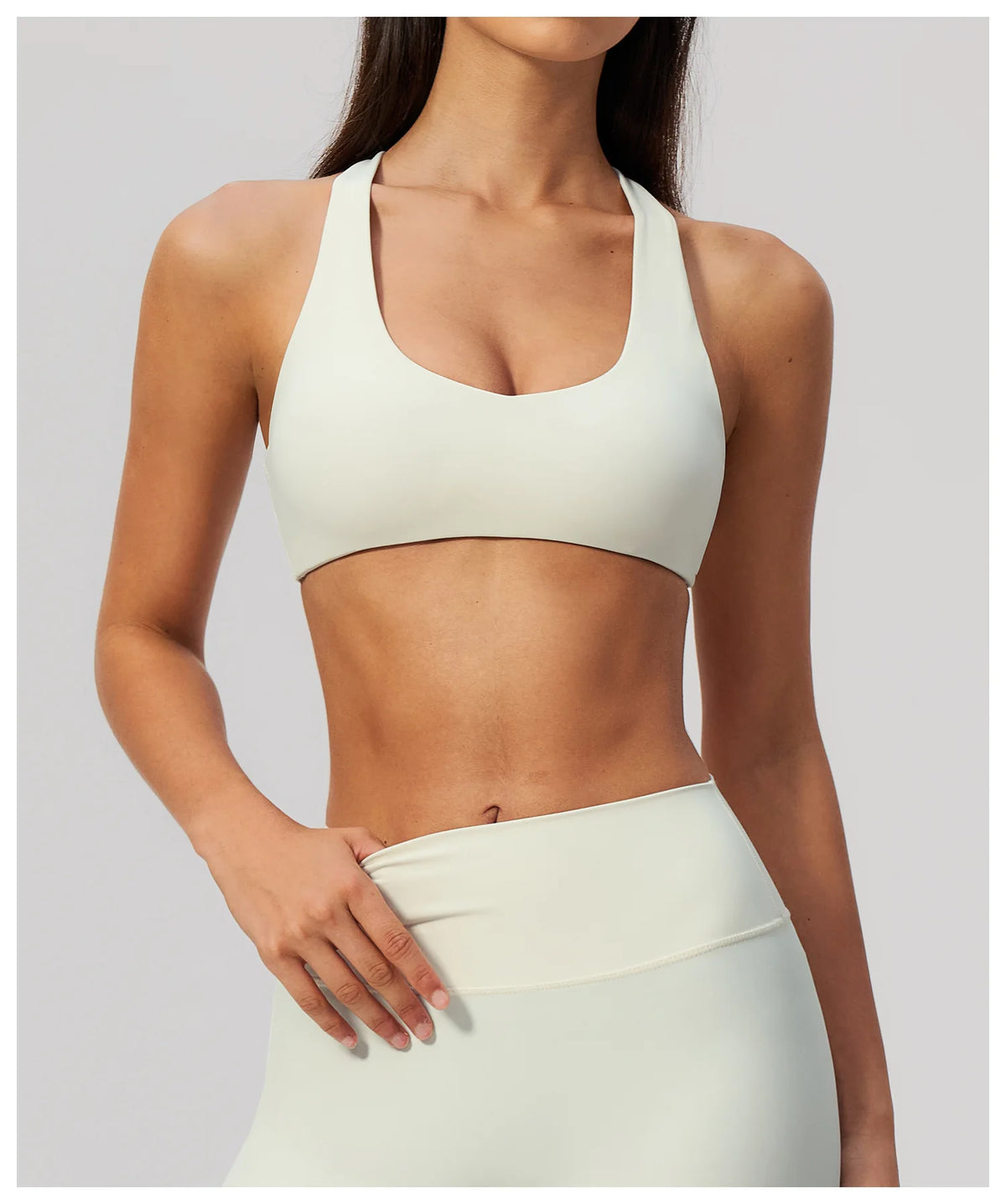 NCLAGEN Sport Bras Women High Support Fitness Underwear Back Cross Gym Clothes Training Solid Yoga Top Pilates Workout Tank