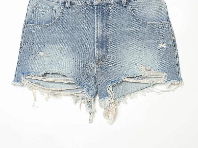 MUJER Denim Mini Shorts Women High Waist Bermuda Shorts Woman Summer Jeans Shorts for Women Streetwear Casual Women's Shorts