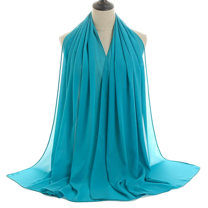 Ramadan Islamic Instant Bubble Chiffon Shawl Scarf Lady Head Wrap Women Hijabs Scarves Bufandas Muslim Veil Hijab Snood 180*70cm