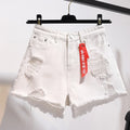 1pcs Summer Women Denim Shorts Fashion Casual High Waist Jeans Female Pocket Tassel Hot Pants Lady Streetwear Short Trousers