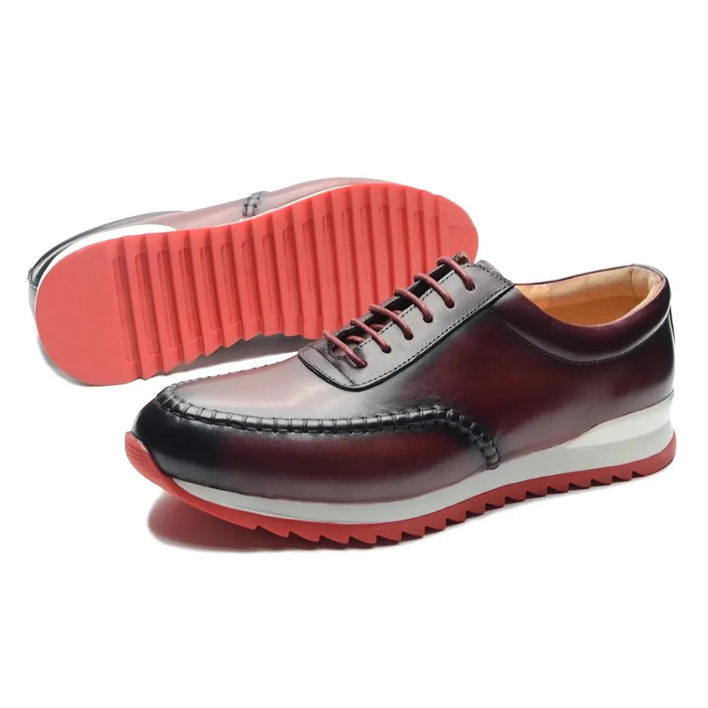 Men Shoes British Genuine Leather Shoes Comfortable Autumn 2026 New Lace Up Casual Shoes Crocodile Pattern Outdoor Men Sneakers