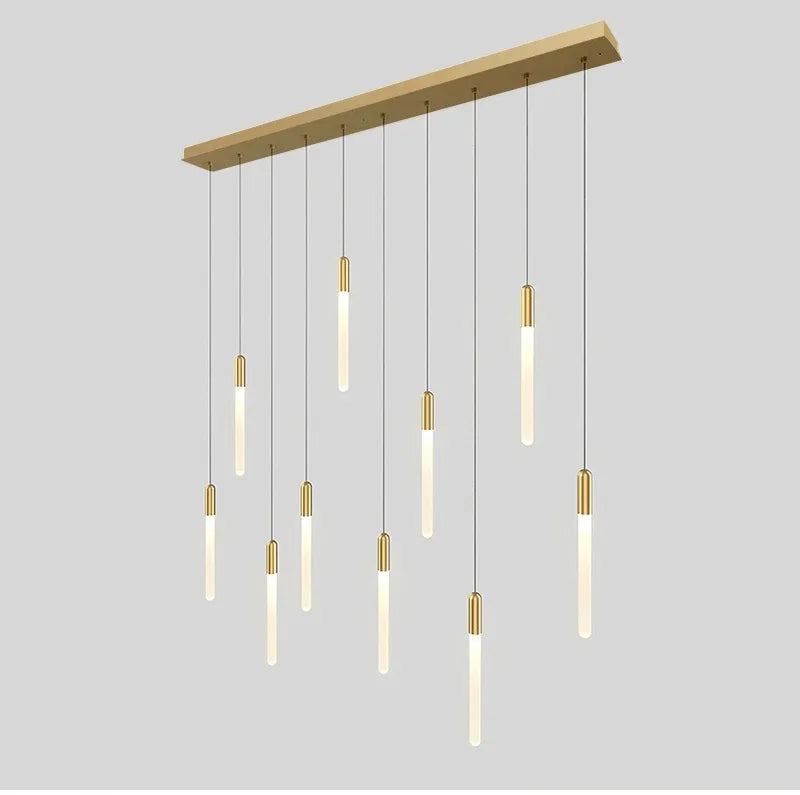 Modern Staircase Long Ceiling Chandelier LED New Lustre Living Room Lighting Kitchen Home Decoration Lamp Pendant Light