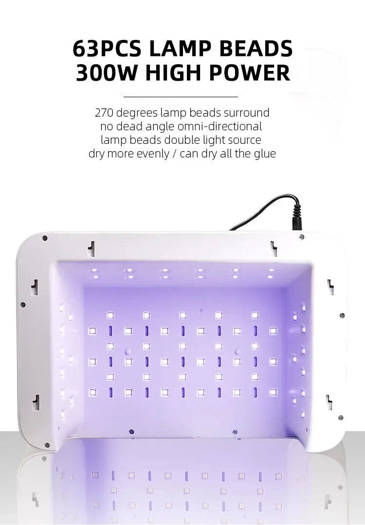 UV LED Lamp for Press On Quick-drying Nail Dryer With Hand Pillow Wear Nail Drying Lamp Foldable for Curing All Gel Nail Polish