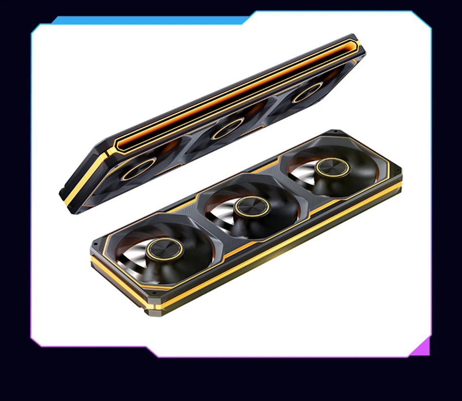 JONSBO XA-120/240/360 PC Case Fan Three Sided Mirror 5V/3Pin ARGB Fan Integrated Cold Exhaust Cooling Fan