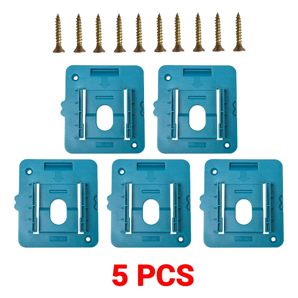 5PCS Battery Holder for Makita 18V Li-ion Battery Tools Machine Holder Storage Rack Wall Mount for BL1860 BL1850(No Battery)