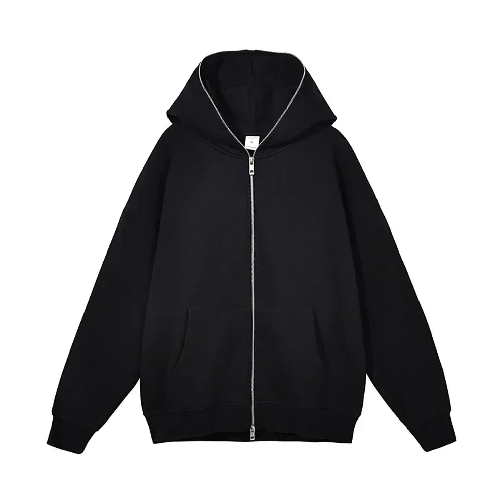 Men's and women's full zip hooded jackets zip hoodies casual cardigans streetwear hip-hop PVDY2K clothing spring fashion