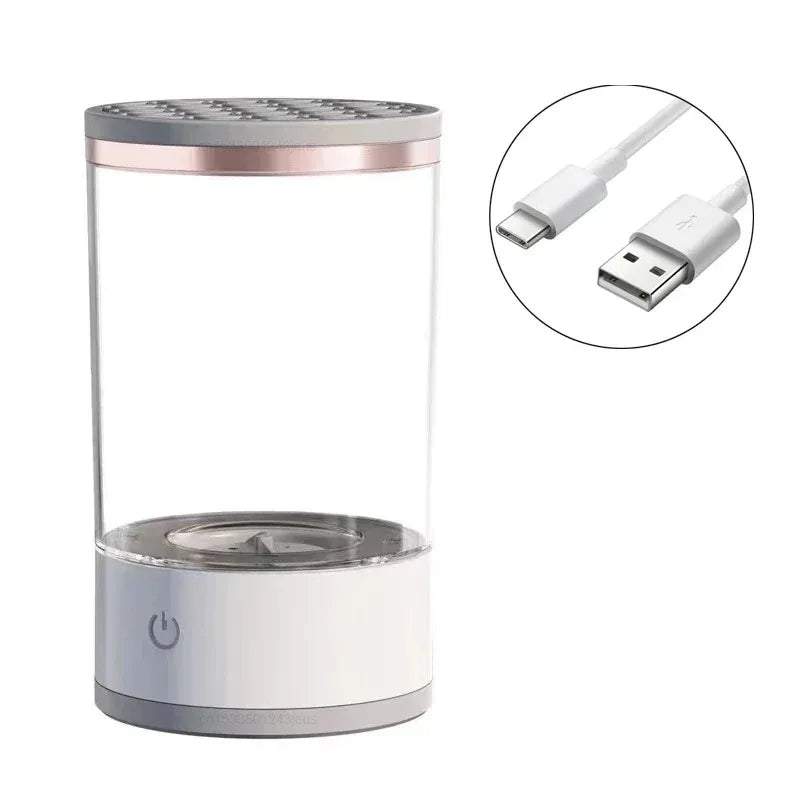 Makeup Brush Washer and Dryer USB Powered Odorless Battery-Free Plug and Play Makeup Cleaner Essential Beauty Accessory
