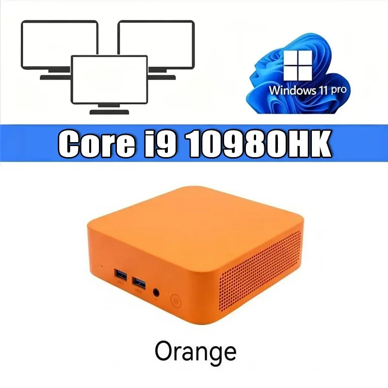 Mini PC Intel Core I9 10980HK Windows 11 Small Pocket Cmputer 16GB RAM 1/2TB SSD WIFI6 BT5.2 4K Desktop PC Gaming Computer