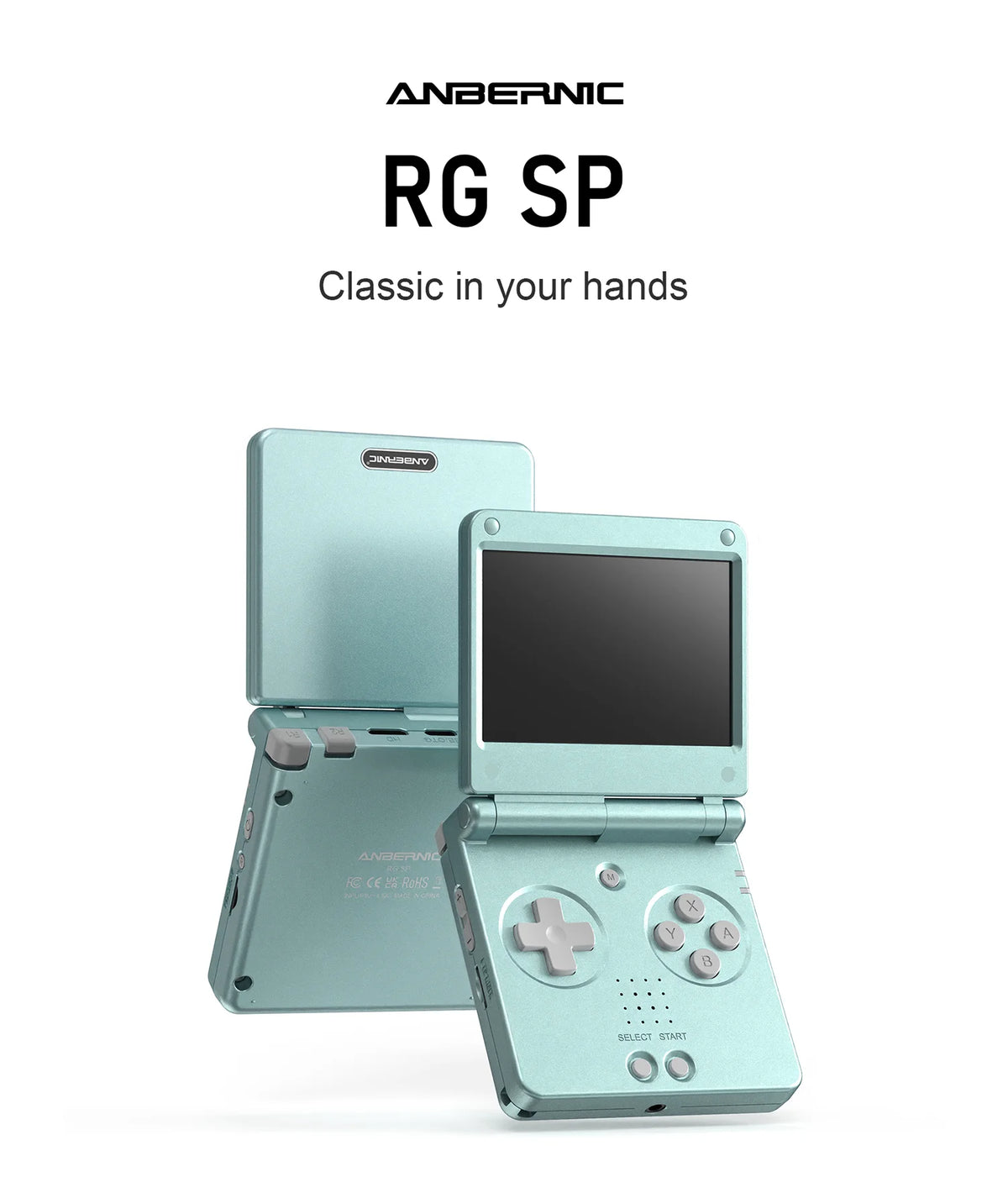 Anbernic RGSP Flip Classic Handheld Game Console 3.4'' IPS Linux 64-bit 3300mAh Retro Gaming Player Wifi HD-Connect To TV RG SP