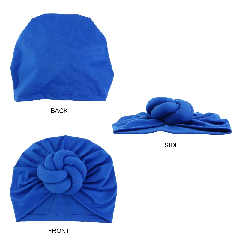 Women's Fashion Turbans New Large Plate Flower Knotted Turban Cotton Chemo Cap Headscarf Beanie Hat Headwear Turbante Mujer