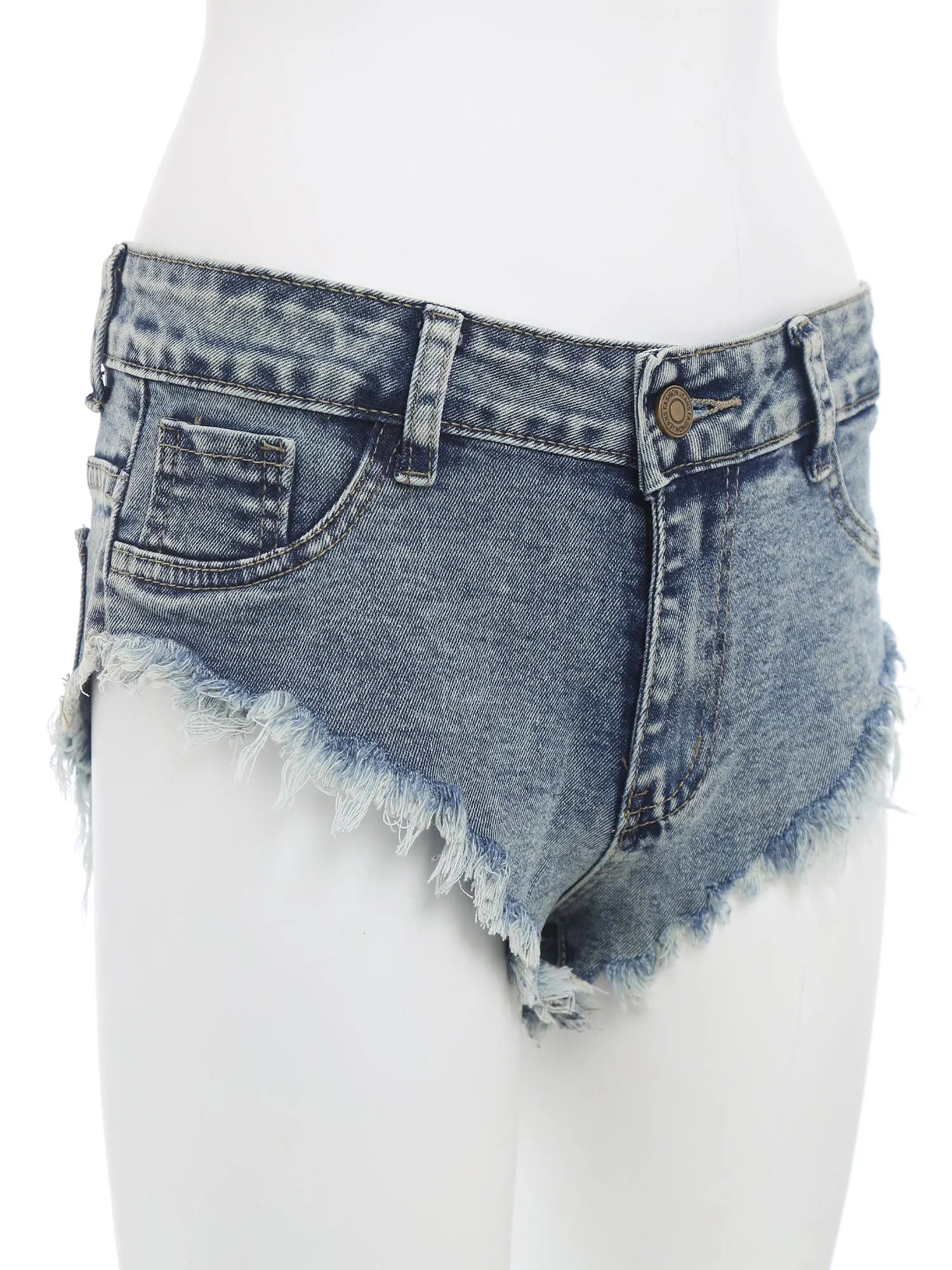 Womens Sexy Denim Hot Chic Short Jeans Pants Ragged Edge Slim Fit Booty Shorts Vacation Beach Daily Casual Clubwear Rave Costume