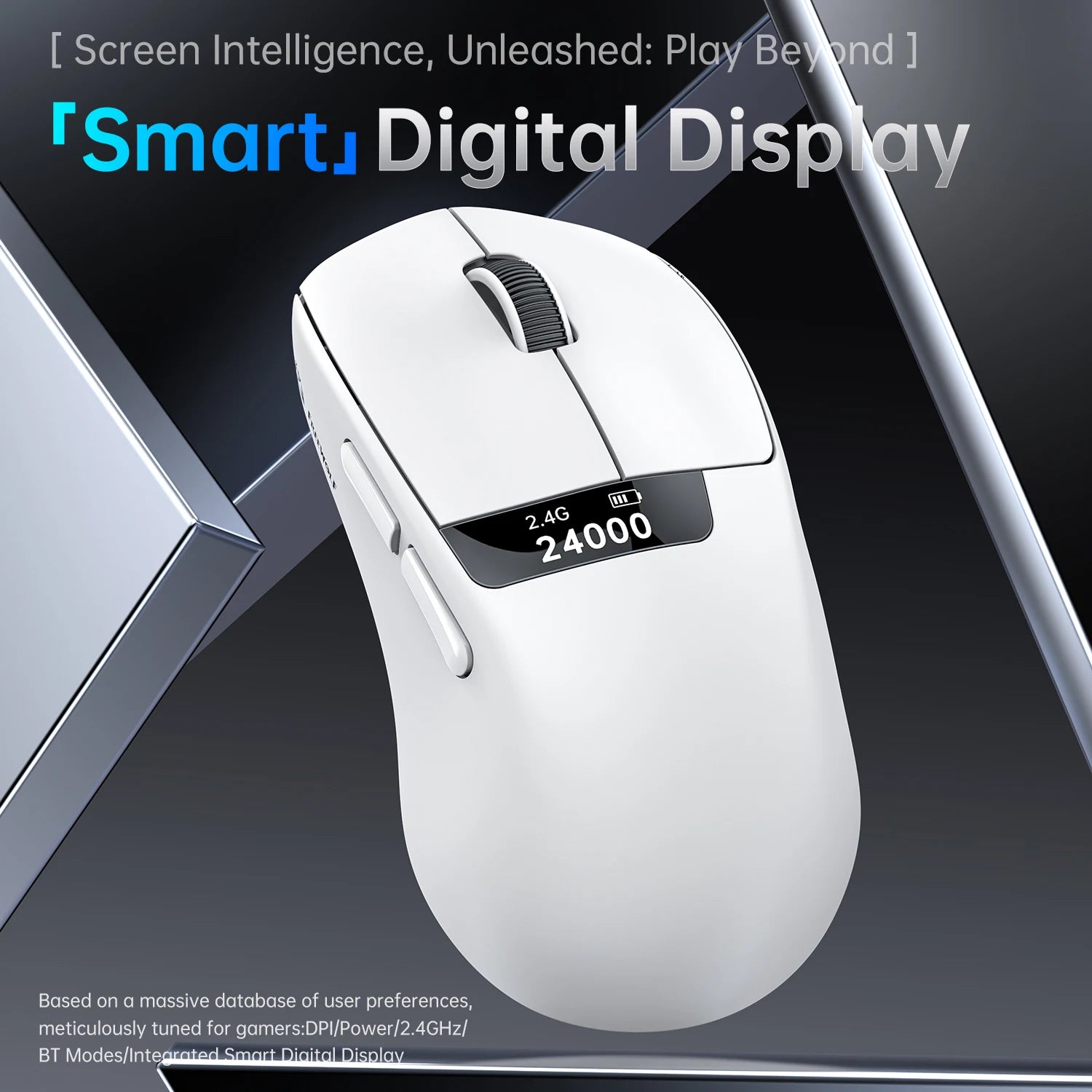 A7 Lightweight Wireless Gaming Mouse,24000DPI,Magnetic Charging Base,Tri-Mode Connection,PAW3311 Macro Esports Office Mouse