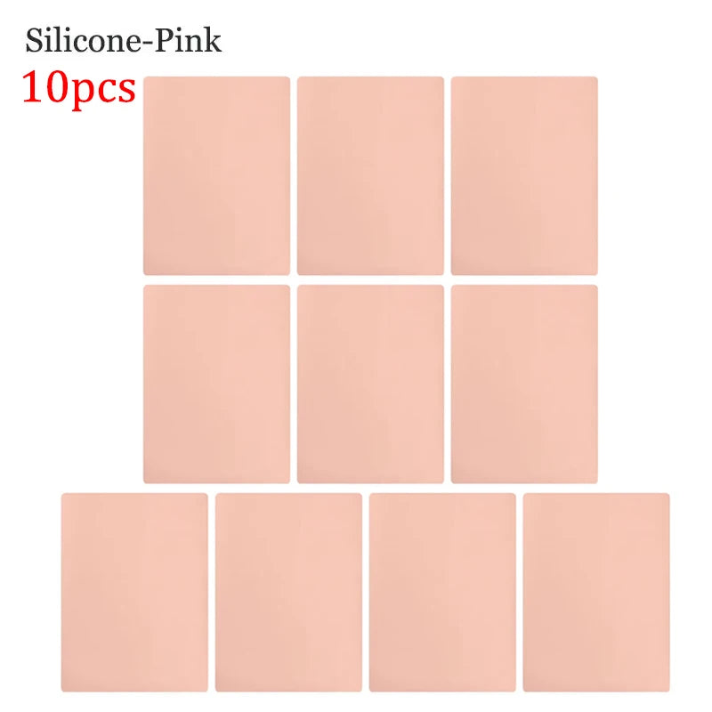 10/5pcs Silicone Tattoo Fake Skin Double-Sided for Permanent Makeup Training Microblading Eyebrow Practice Skin Makeup Tools