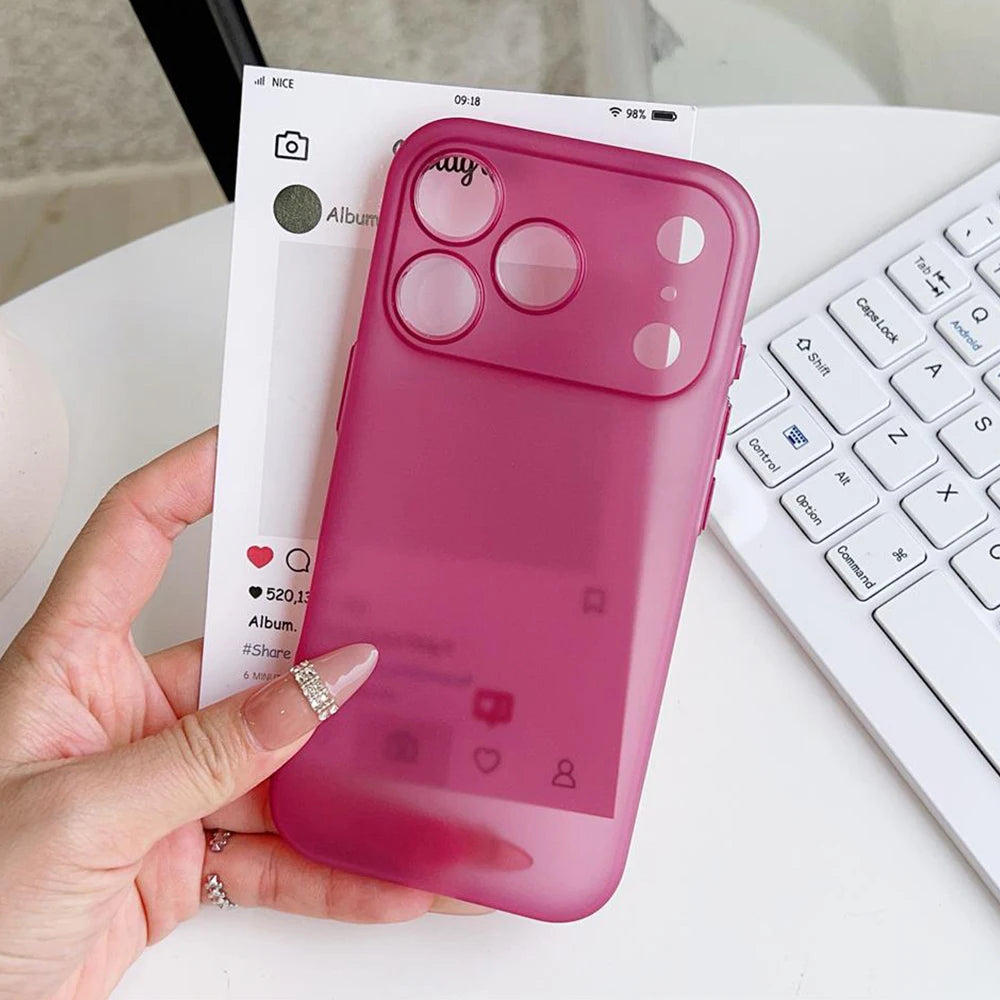 Luxury Slim Translucent Case For iPhone 17 Air 16 15 14 13 12 Pro Max Plus Camera Protect Shockproof Matte Clear TPU Soft Cover