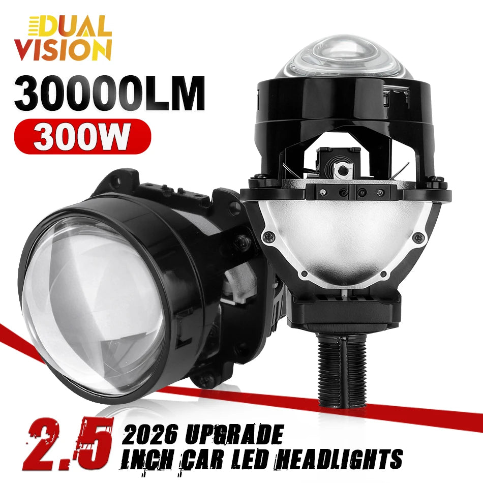 Bi-led Lenses Tuning H4 H7 H1 9005 9006 LED Projector Headlight Angel Eyes Universal Car Lights Accessories Retrofit 2.5 inch
