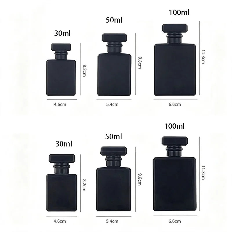 5/10PCS 30/50/100ml Empty Bright Black Perfume Glass Spray Bottle Cosmetic High-end Portable Container Makeup Fine Mist Atomizer